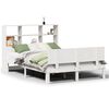 vidaXL Lit biblioth&egrave;que sans matelas blanc 120x190 cm bois pin massif