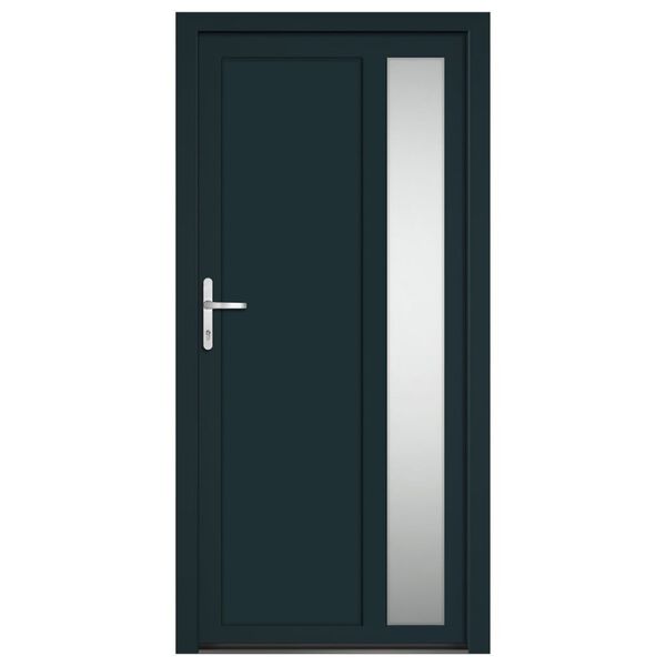 vidaXL Porte d'entrée anthracite 98x200 cm PVC