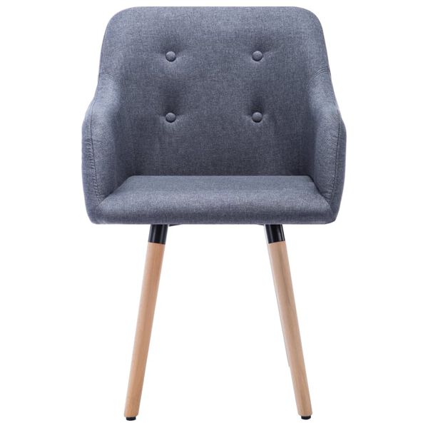 vidaXL Chaises &agrave; manger lot de 2 Gris fonc&eacute; Tissu