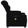 vidaXL Fauteuil inclinable de massage noir tissu