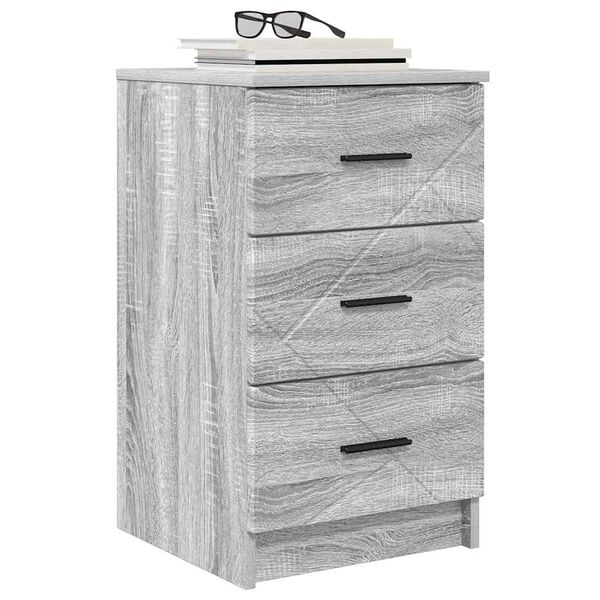 vidaXL Cabinet de chevet Sonoma gris 38 x 38 x 66 cm Bois d'ing&eacute;nierie