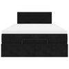 vidaXL Cadre de lit ottoman avec matelas noir 120x200 cm velours