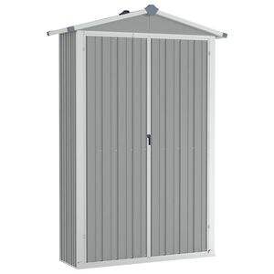 vidaXL Abri de jardin Gris 116x45x175 cm Acier galvanis&eacute;