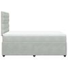 vidaXL Sommier &agrave; lattes de lit et matelas Gris clair 120x200cm Velours