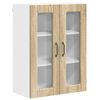 vidaXL Cabinet en verre mural PORTO Ch&ecirc;ne Sonoma 60 x 31 x 80 cm