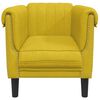 vidaXL Fauteuil jaune velours
