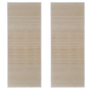 vidaXL Tapis rectangulaires Bambou naturel 2 pcs 120x180 cm
