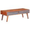 vidaXL Table basse gris 110x50x40 cm bois massif