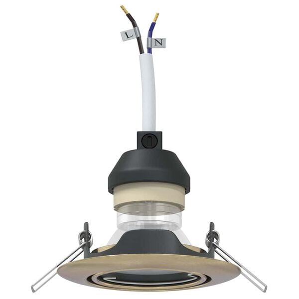 vidaXL Projecteur 12 pcs Laiton 9 x 9 x 2,5 cm Métal