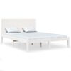 vidaXL Cadre de lit sans matelas blanc 120x200 cm bois de pin massif