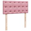 vidaXL Sommier &agrave; lattes de lit avec matelas Rose 90x190 cm Velours