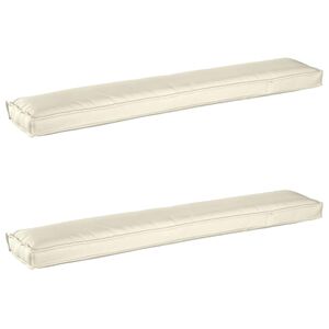 vidaXL Set de coussins de palette 2 pc Tissu Oxford Cr&egrave;me