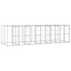 vidaXL Chenil ext&eacute;rieur Acier galvanis&eacute; 14,52 m&sup2;