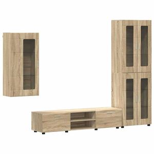vidaXL Ensemble meuble TV FLORIN 3 pcs Ch&ecirc;ne Sonoma Bois d'ing&eacute;nierie