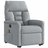 vidaXL Fauteuil inclinable de massage &eacute;lectrique Gris clair Tissu