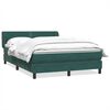 vidaXL Sommier &agrave; lattes de lit et matelas vert fonc&eacute; 140x220cm velours
