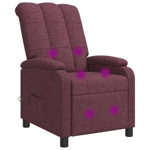 vidaXL Fauteuil de massage inclinable Pourpre Tissu