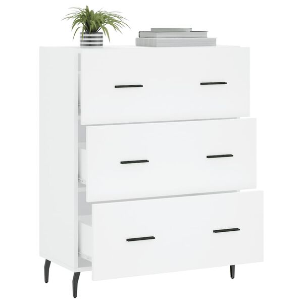 vidaXL Buffet blanc 69,5x34x90 cm bois d'ing&eacute;nierie