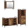 vidaXL Ensemble d'armoire de salle de bain 3 pc Bois ancien