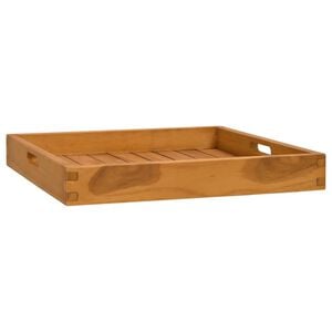 vidaXL Plateau de service 50x50 cm Bois de teck massif
