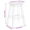 vidaXL Tabouret de bar 2 pcs Blanc 52 x 43 x 73.5cm HDPE