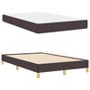 vidaXL Lit &agrave; ressorts avec matelas Marron fonc&eacute; 120 x 200 cm tissu