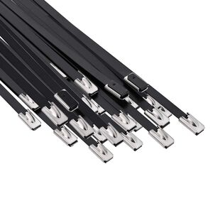 vidaXL Attache de c&acirc;ble 25 pc 4,6 x 500 mm Noir
