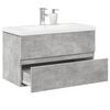 vidaXL Ensemble de meubles de salle de bain 2 pcs gris b&eacute;ton