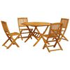 vidaXL Ensemble &agrave; manger de jardin pliable 5 pcs bois massif d&rsquo;acacia