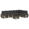 vidaXL Ensemble de canap&eacute; de jardin 8 pcs Gris et Gris fonc&eacute; polyrotin