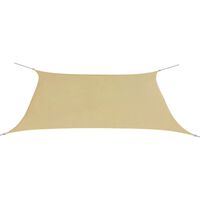 vidaXL Voile de parasol tissu oxford rectangulaire 2x4 m beige