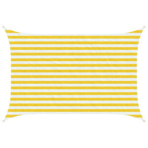 vidaXL Voile d'ombre Rectangulaire 2 x 2,5 m HDPE Jaune et blanc