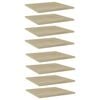 vidaXL Panneau de biblioth&egrave;que 8pcs Ch&ecirc;ne sonoma 40x40x1,5cm Agglom&eacute;r&eacute;