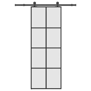 vidaXL Porte coulissante avec kit de quincaillerie 76x205 cm Verre ESG