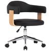vidaXL Chaise pivotante &agrave; manger Noir Bois courb&eacute; et similicuir