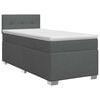vidaXL Lit boxspring avec matelas Gris fonc&eacute; 90 x 190cm Tissu