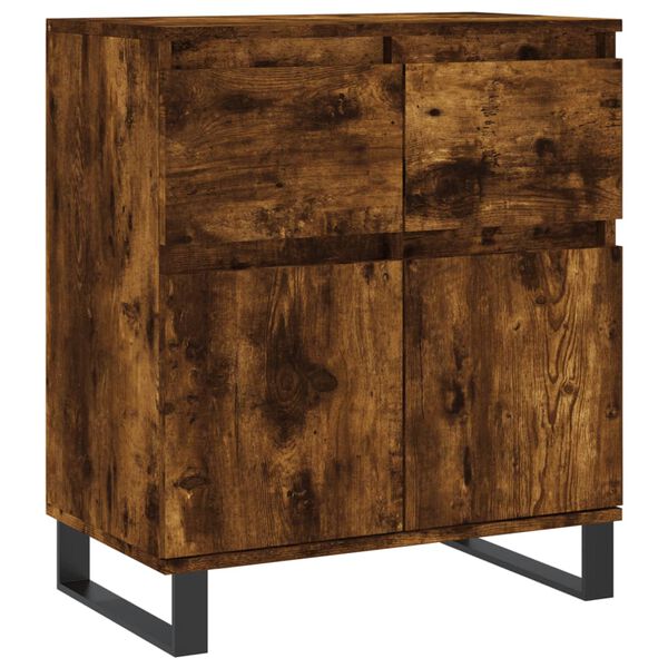 vidaXL Buffet Ch&ecirc;ne fum&eacute; 60x35x70 cm Bois d'ing&eacute;nierie