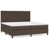 vidaXL Sommier &agrave; lattes de lit avec matelas Marron 200x200 cm