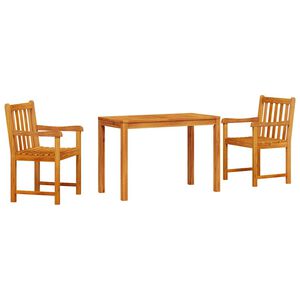 vidaXL Ensemble de salle &agrave; manger pour jardin 3 pc Marron