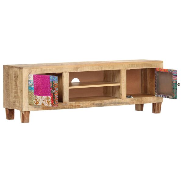 vidaXL Meuble TV 120 x 30 x 40 cm Bois massif de manguier