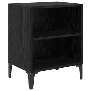 vidaXL Cabinet de chevet Ch&ecirc;ne noir 40 x 30 x 50 cm Bois d'ing&eacute;nierie