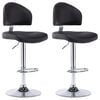 vidaXL Tabourets de bar lot de 2 noir similicuir