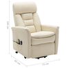 vidaXL Fauteuil de massage Blanc crème Similicuir