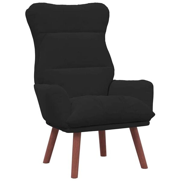 vidaXL Fauteuil relaxant Noir 69 x 74 x 93 cm Velours