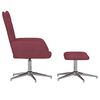 vidaXL Chaise de relaxation avec tabouret Rouge bordeaux Tissu