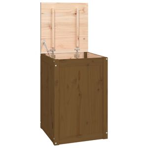 vidaXL Bo&icirc;te &agrave; linge Marron miel 44x44x66 cm Bois massif de pin