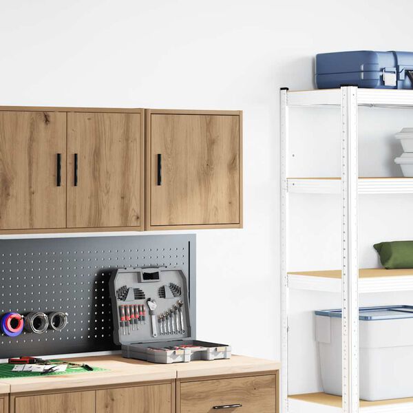 vidaXL Armoire murale de garage chêne artisanal bois d'ingénierie