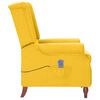 vidaXL Fauteuil de massage inclinable Jaune Tissu