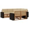 vidaXL Ensemble de canap&eacute;s d'ext&eacute;rieur 7 pc Naturel et Beige Polyester