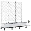 vidaXL Porte-plante de jardin avec irrigation et roues 3 pc Blanc PP